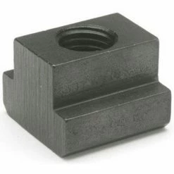 J.W. Winco DIN 508 T-Slot Nuts, Steel, Blackened, M6, 9/16"W x 1/2"H